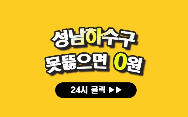 성남하수구막힘 성남싱크대막힘 성남변기막힘 프로설비 안내 이미지